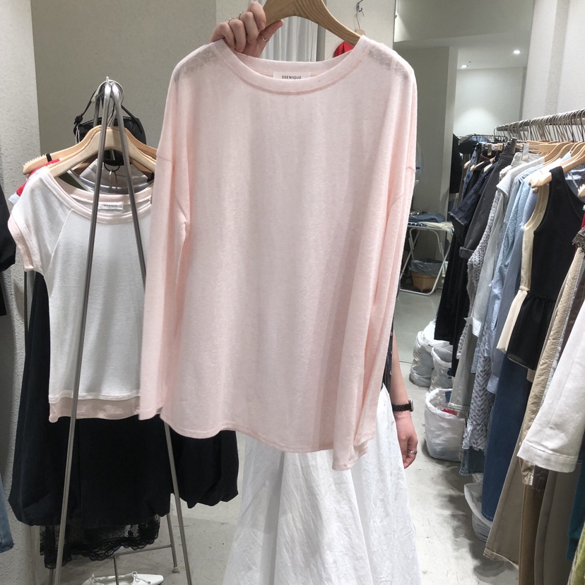 SSEMIENNE韓國代購女裝新款休閑職業人氣時尚26春夏長袖T恤SSENIQUE/SSEMIENNE長袖T恤圖色2
