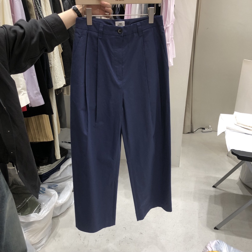 FRE韓國東大門代購女裝新款26春夏熱賣時尚休閑褲不含腰帶棉FRE SEOUL休閑褲圖色3