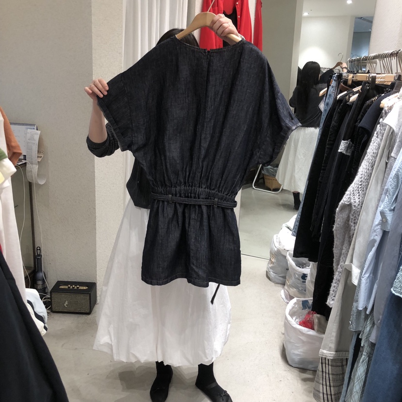 SSEMIENNE韓國代購女裝新品職業推薦休閑連衣裙含腰帶亞麻SSENIQUE/SSEMIENNE連衣裙