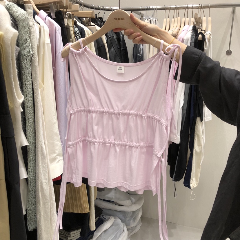 FRE韓國東大門代購女裝新品推薦休閑職業時尚26春夏吊帶背心FRE SEOUL吊帶/背心圖色1