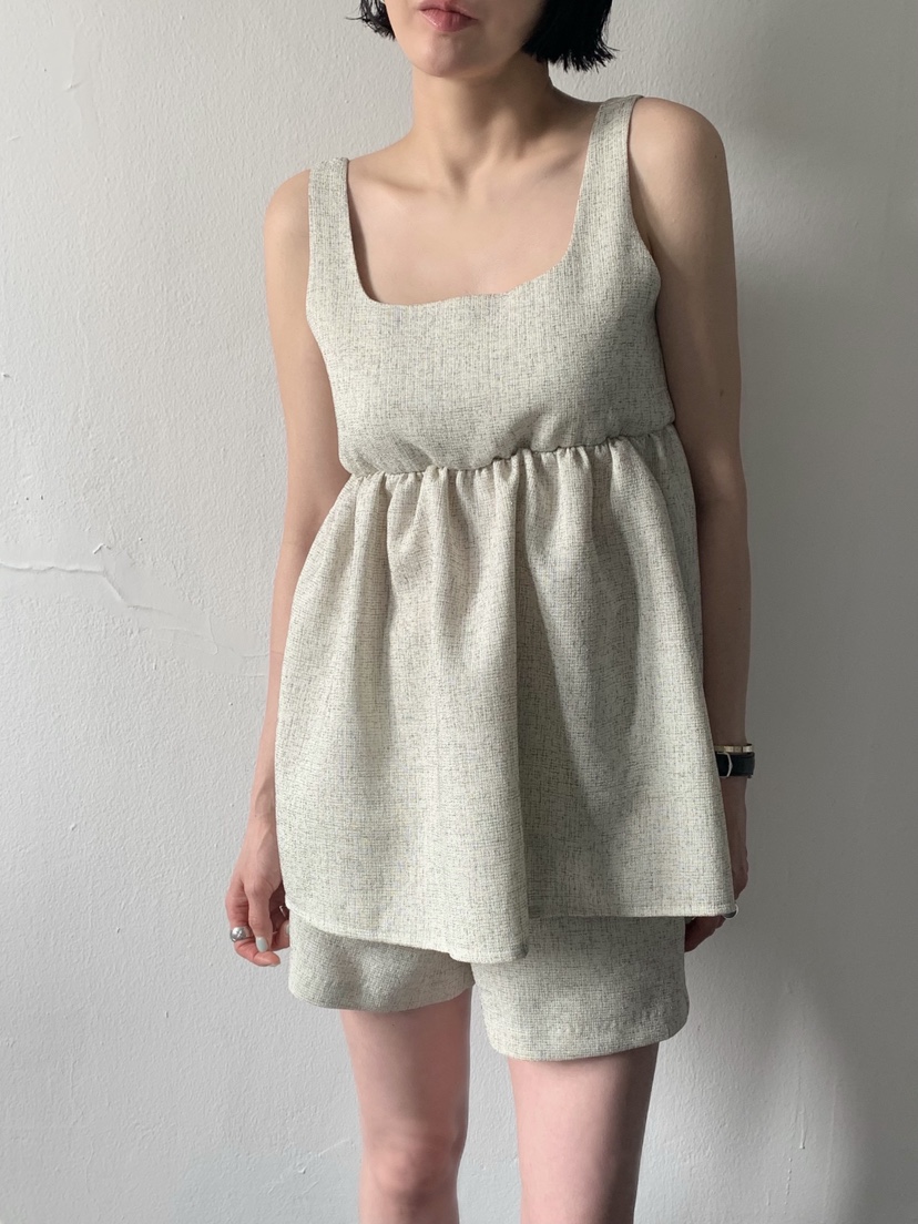 ARBOL東大門直郵女士新款時尚推薦熱賣職業吊帶背心粗花呢ARBOL吊帶/背心圖色1