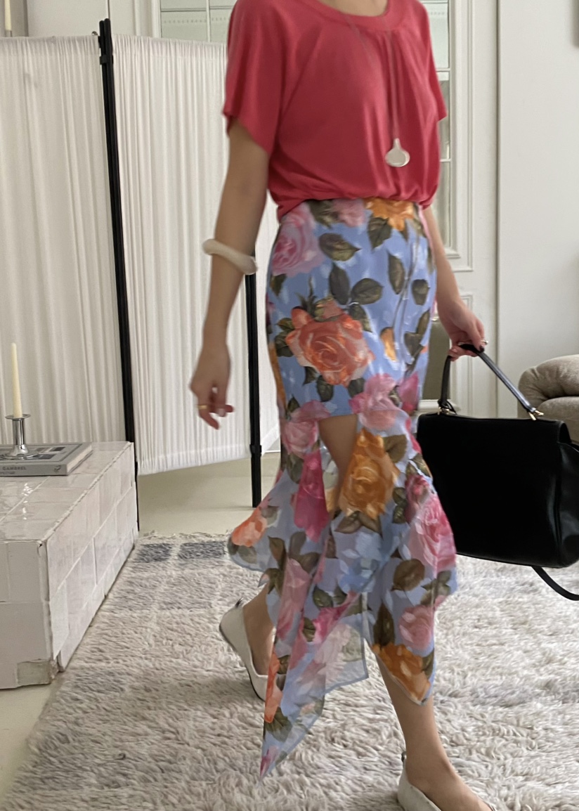 OUPPT韓國代購女裝新款人氣休閑熱賣職業半身裙中短裙不對稱OUPPT半身裙/中短裙