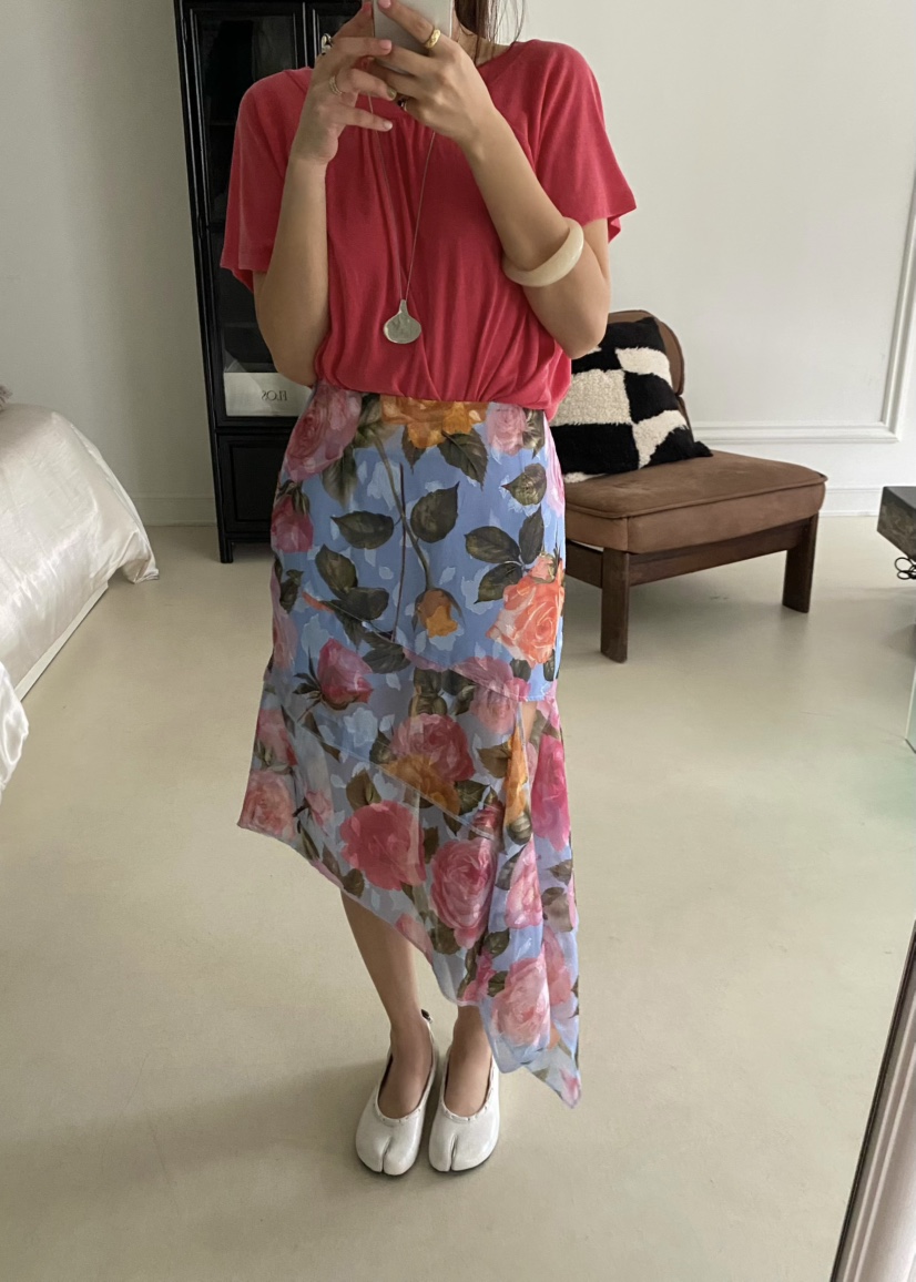 OUPPT韓國代購女裝新款人氣休閑熱賣職業半身裙中短裙不對稱OUPPT半身裙/中短裙