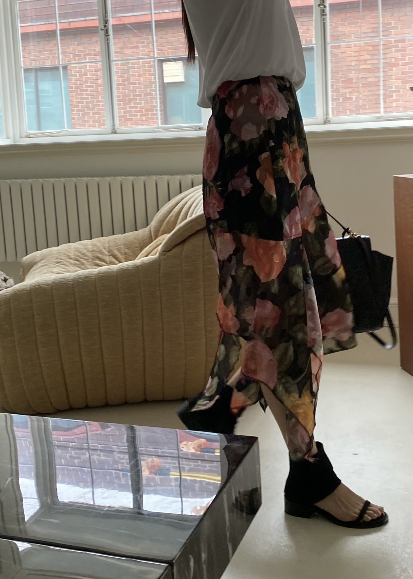 OUPPT韓國代購女裝新款人氣休閑熱賣職業半身裙中短裙不對稱OUPPT半身裙/中短裙