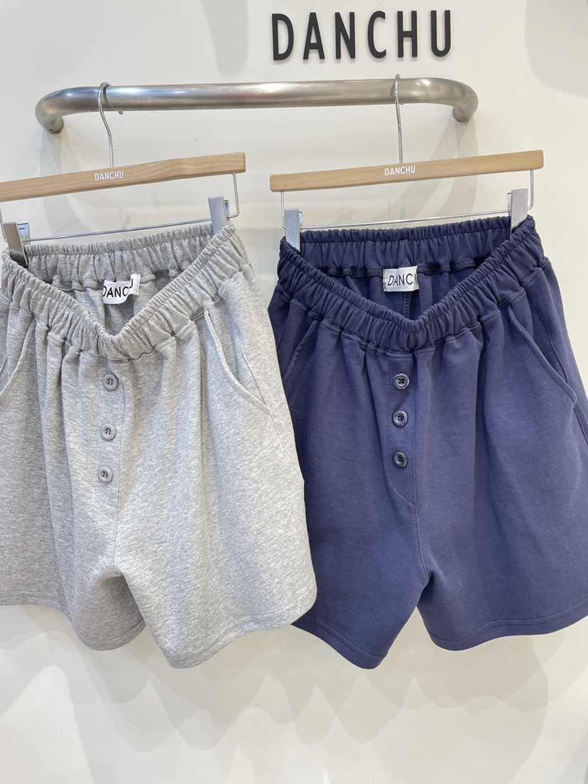 DANCHU東大門直郵女士新品26春夏熱賣時尚推薦休閑短褲紐扣DANCHU短褲