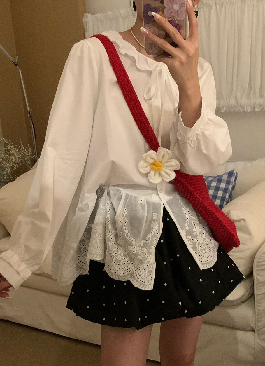 OLA東大門實拍女裝新品熱賣職業真品26春夏時尚襯衫蕾絲衫mellor/OLA襯衫/蕾絲衫