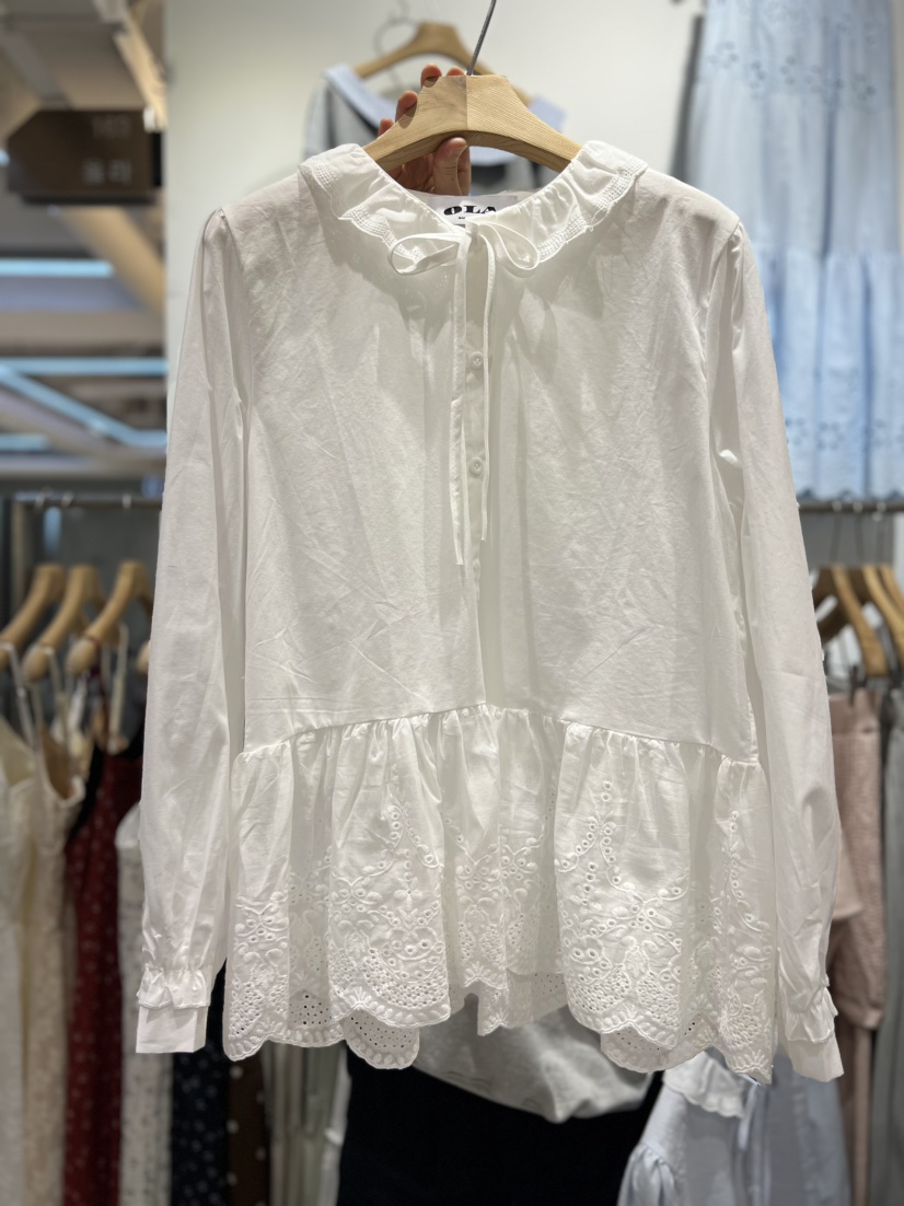 OLA東大門實拍女裝新品熱賣職業真品26春夏時尚襯衫蕾絲衫mellor/OLA襯衫/蕾絲衫圖色1