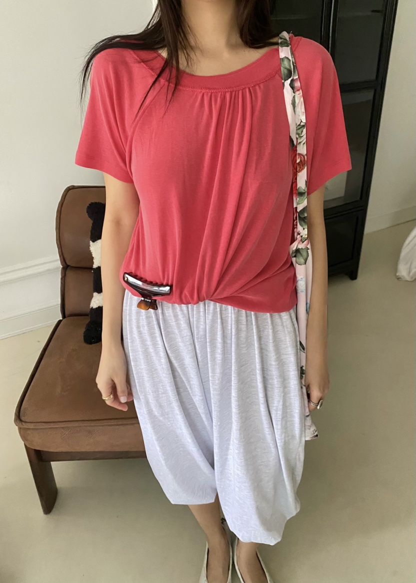 OUPPT韓國代購女裝新品推薦職業26春夏休閑熱賣人氣真品T恤OUPPTT恤圖色1