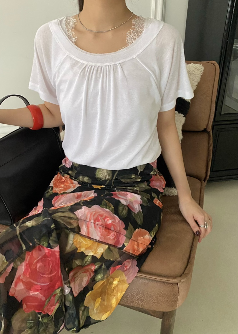 OUPPT韓國代購女裝新品推薦職業26春夏休閑熱賣人氣真品T恤OUPPTT恤圖色2