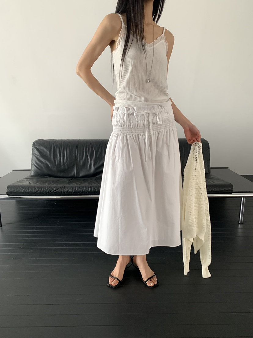 MUSE-P東大門實拍女裝新款26春夏休閑熱賣半身裙中短裙褶皺MUSE-P半身裙/中短裙