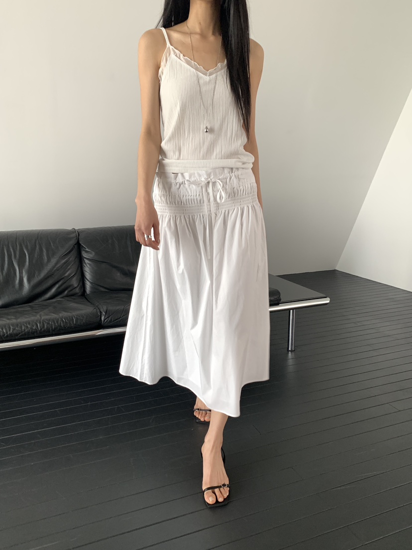 MUSE-P東大門實拍女裝新款26春夏休閑熱賣半身裙中短裙褶皺MUSE-P半身裙/中短裙