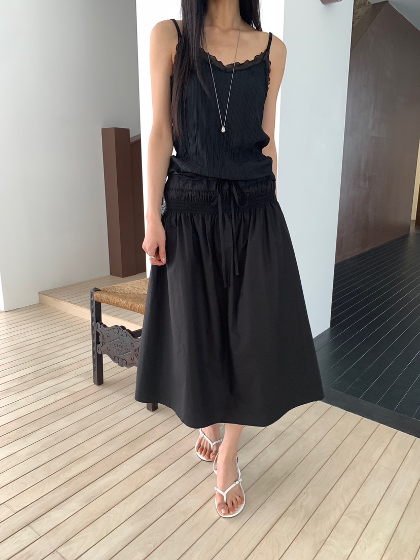 MUSE-P東大門實拍女裝新款26春夏休閑熱賣半身裙中短裙褶皺MUSE-P半身裙/中短裙