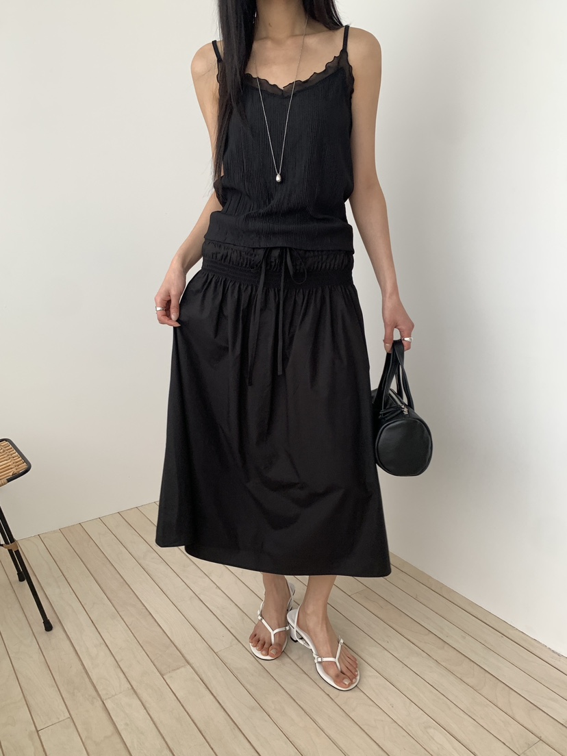 MUSE-P東大門實拍女裝新款26春夏休閑熱賣半身裙中短裙褶皺MUSE-P半身裙/中短裙