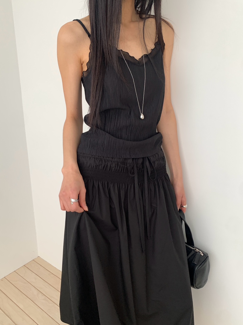 MUSE-P東大門實拍女裝新款26春夏休閑熱賣半身裙中短裙褶皺MUSE-P半身裙/中短裙