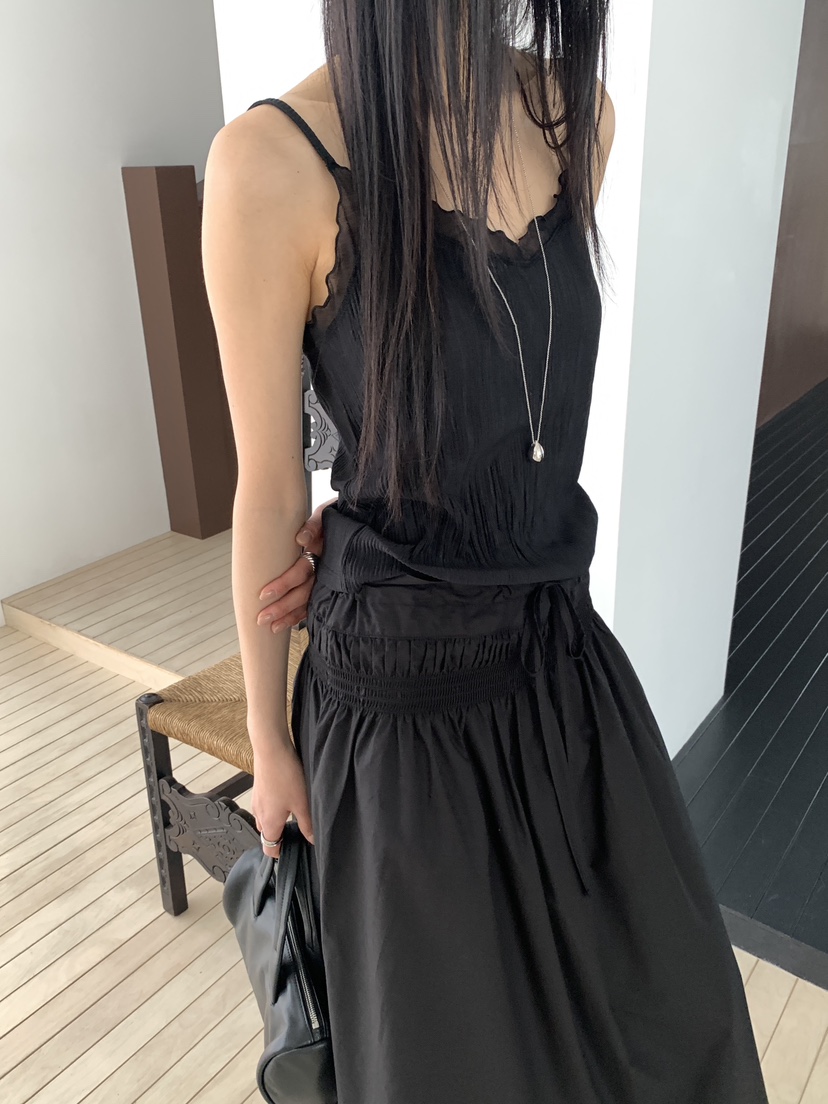 MUSE-P東大門實拍女裝新款26春夏休閑熱賣半身裙中短裙褶皺MUSE-P半身裙/中短裙