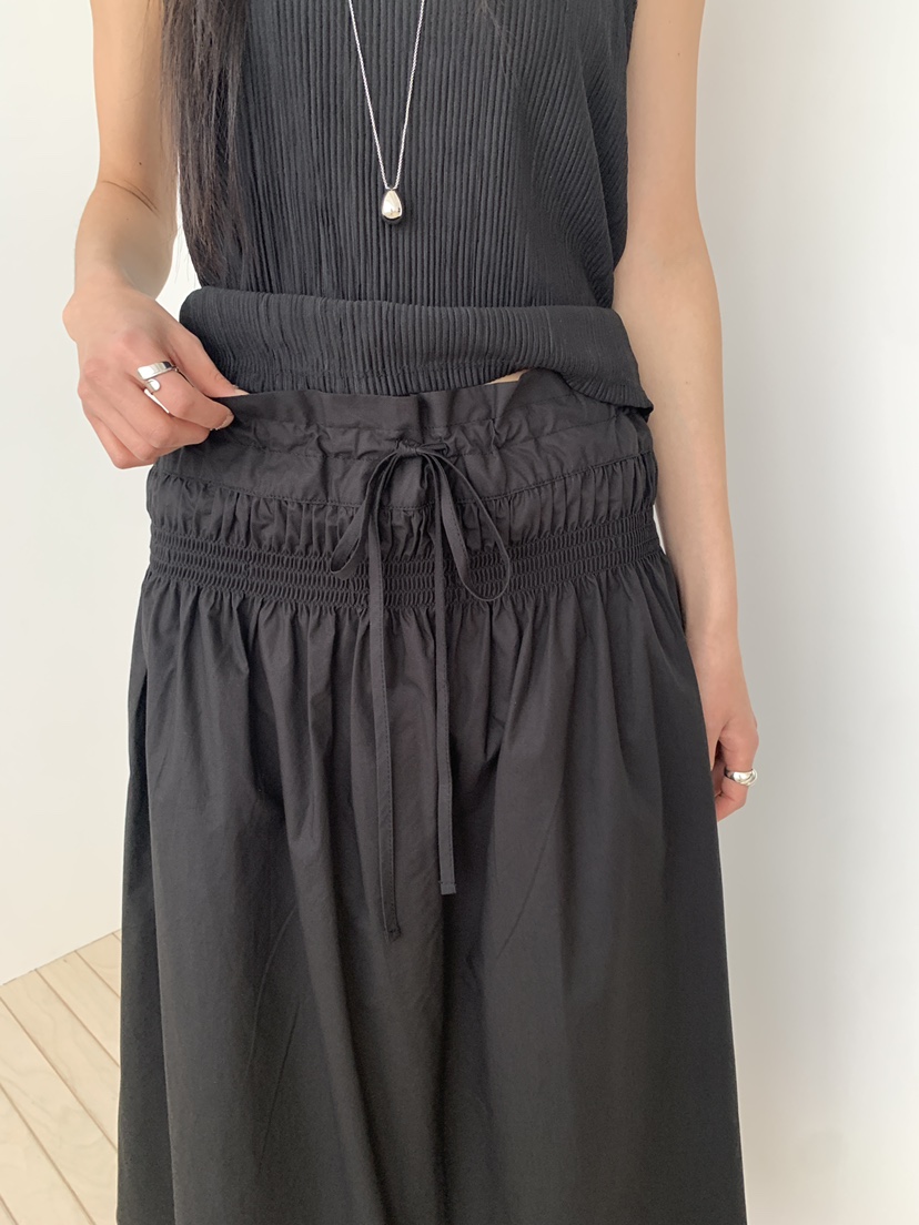 MUSE-P東大門實拍女裝新款26春夏休閑熱賣半身裙中短裙褶皺MUSE-P半身裙/中短裙