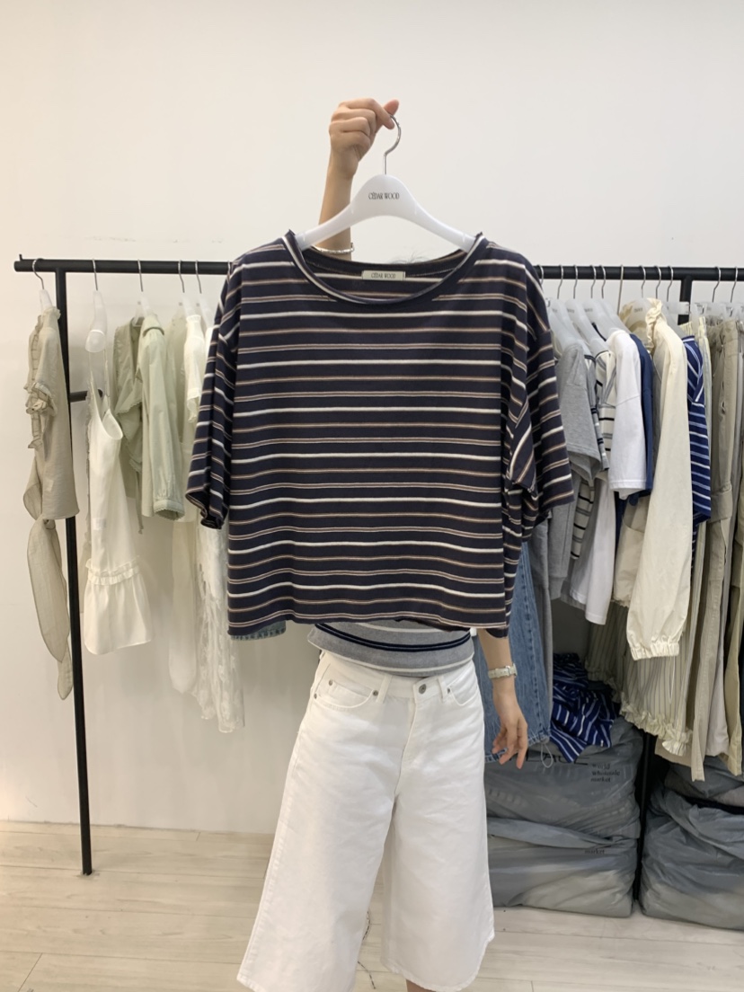 CEDARWOOD東大門代購女裝新品休閑熱賣26春夏時尚推薦T恤CEDAR WOODT恤圖色4