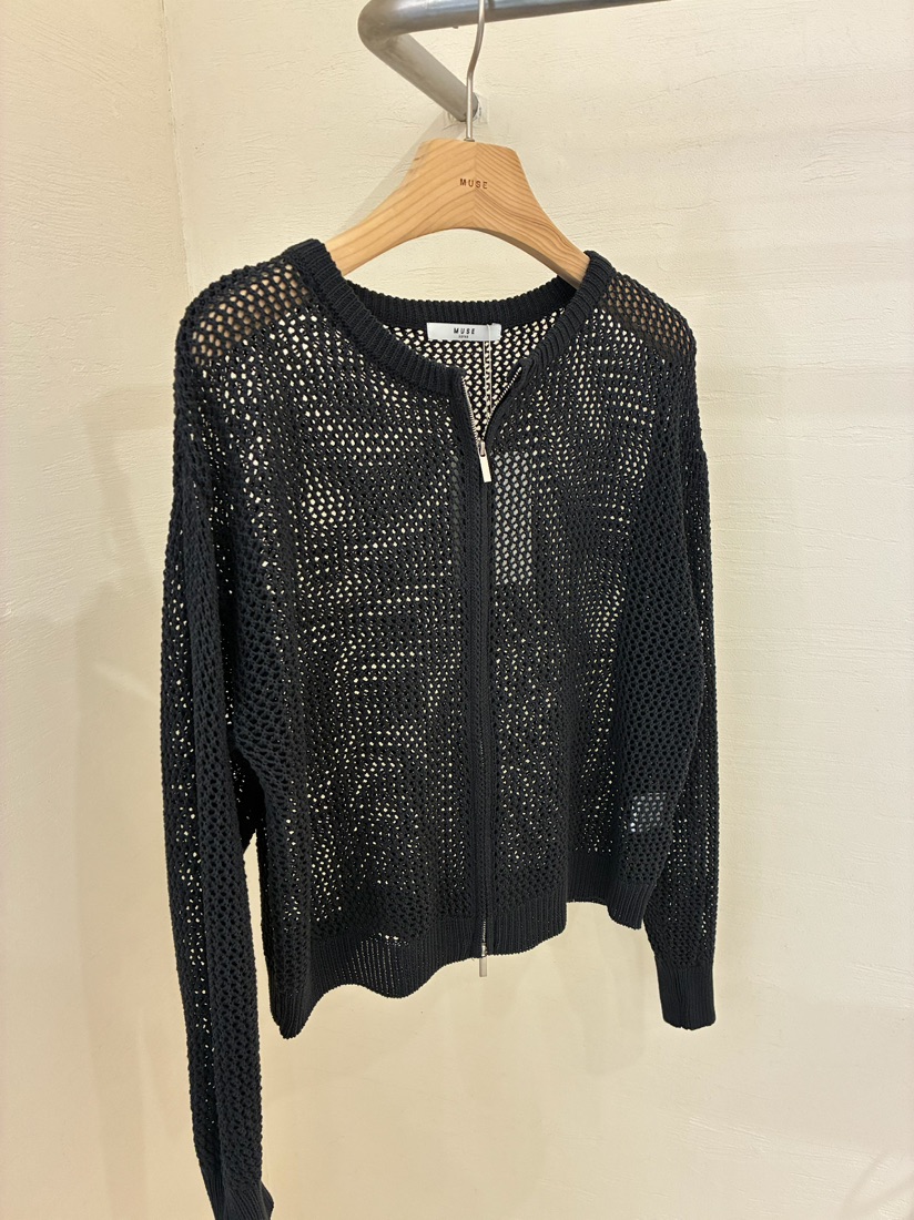 MUSE-P東大門直郵女士新款人氣時尚熱賣職業針織衫網眼拉鏈MUSE-P針織衫圖色3