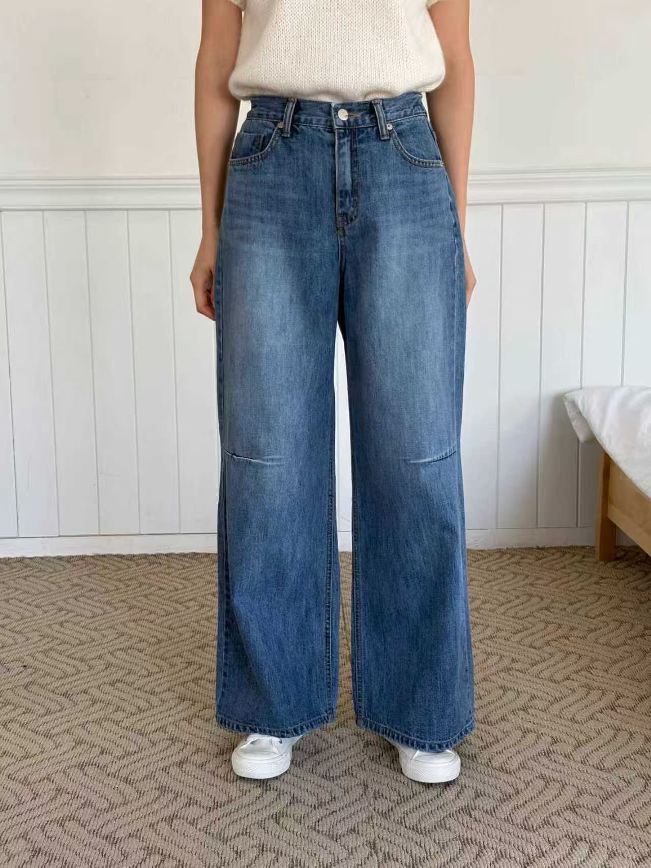 QMARKET東大門實拍女裝新款職業人氣休閑時尚26春夏牛仔褲QMARKET牛仔褲圖色1