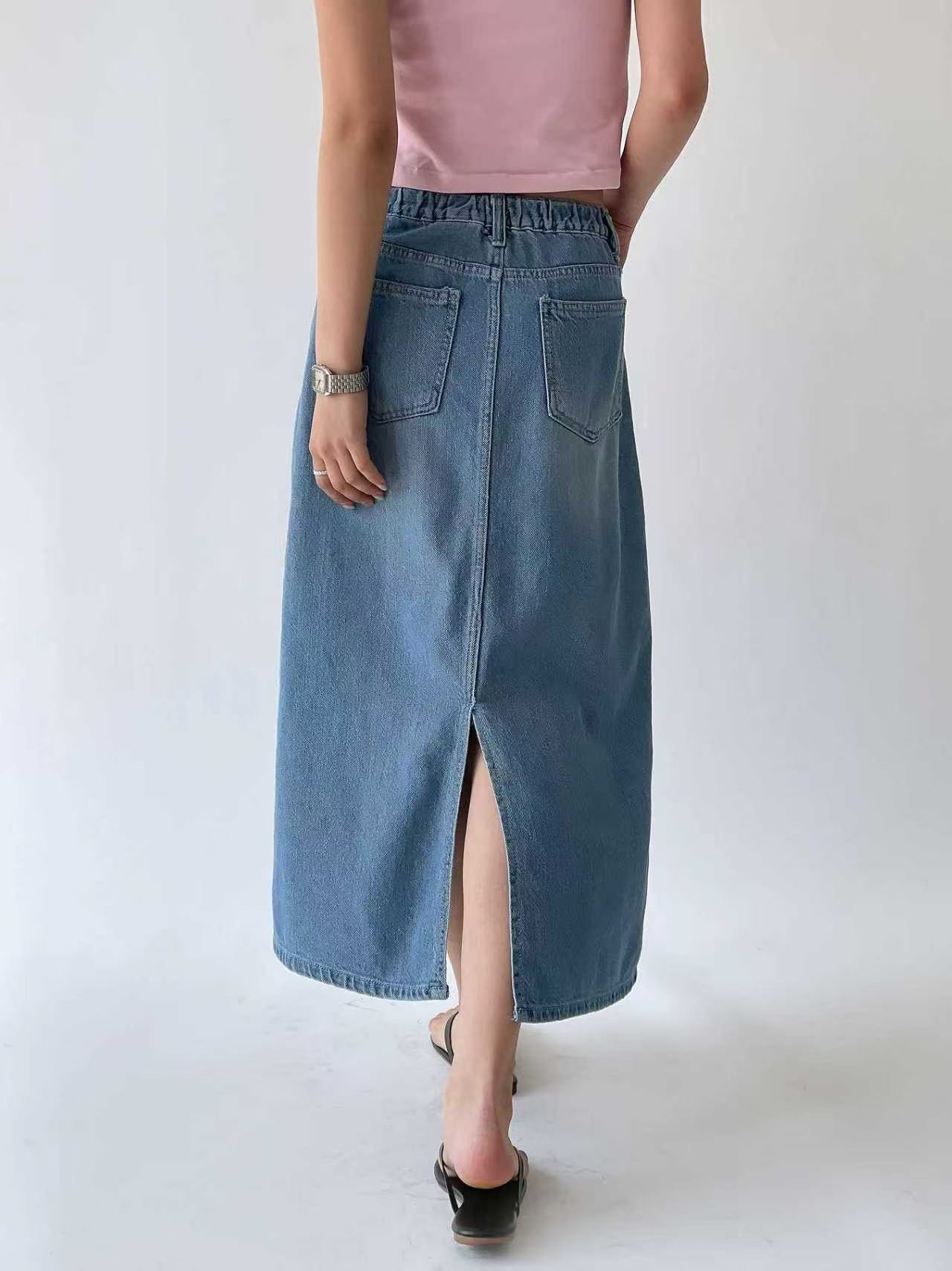 QMARKET東大門代購女裝新品時尚人氣真品休閑職業推薦長裙QMARKET長裙