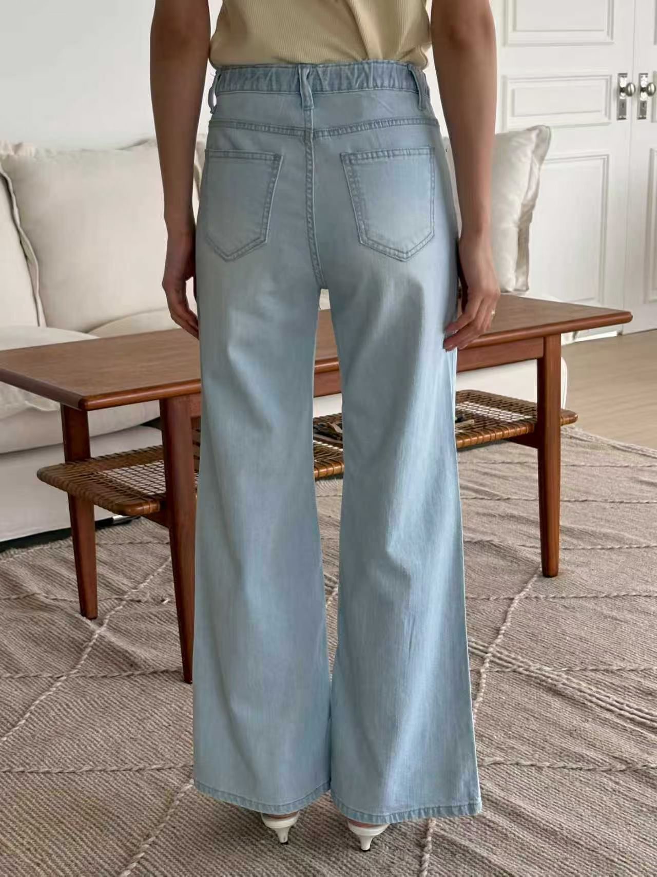 QMARKET東大門實拍女士新款26春夏推薦職業人氣真品牛仔褲QMARKET牛仔褲