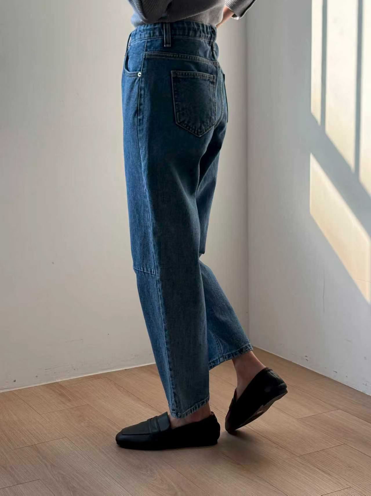 QMARKET韓國代購女士新品推薦熱賣人氣26春夏真品職業牛仔褲QMARKET牛仔褲