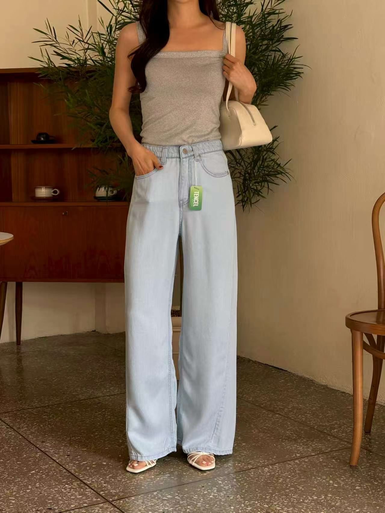 QMARKET東大門直郵女士新品真品推薦熱賣休閑時尚人氣牛仔褲QMARKET牛仔褲圖色1