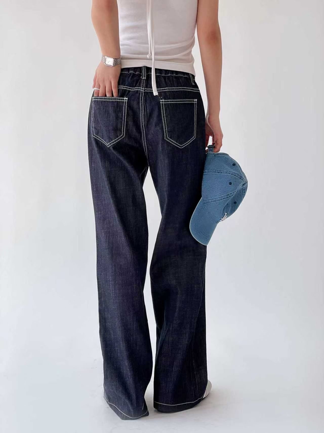 QMARKET東大門實拍女裝新款休閑職業熱賣推薦人氣26春夏牛仔褲QMARKET牛仔褲