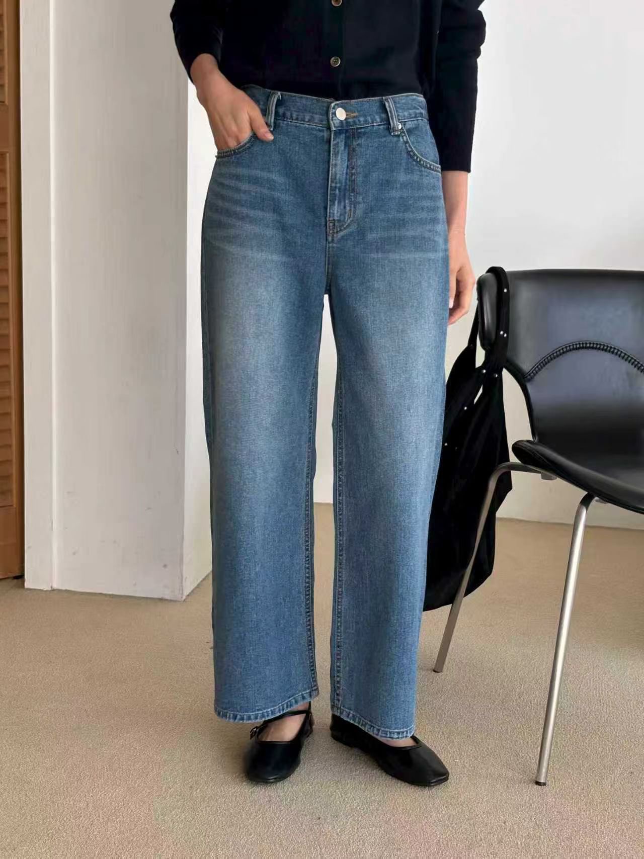 QMARKET東大門直郵女裝新款推薦人氣休閑時尚熱賣真品牛仔褲QMARKET牛仔褲圖色1