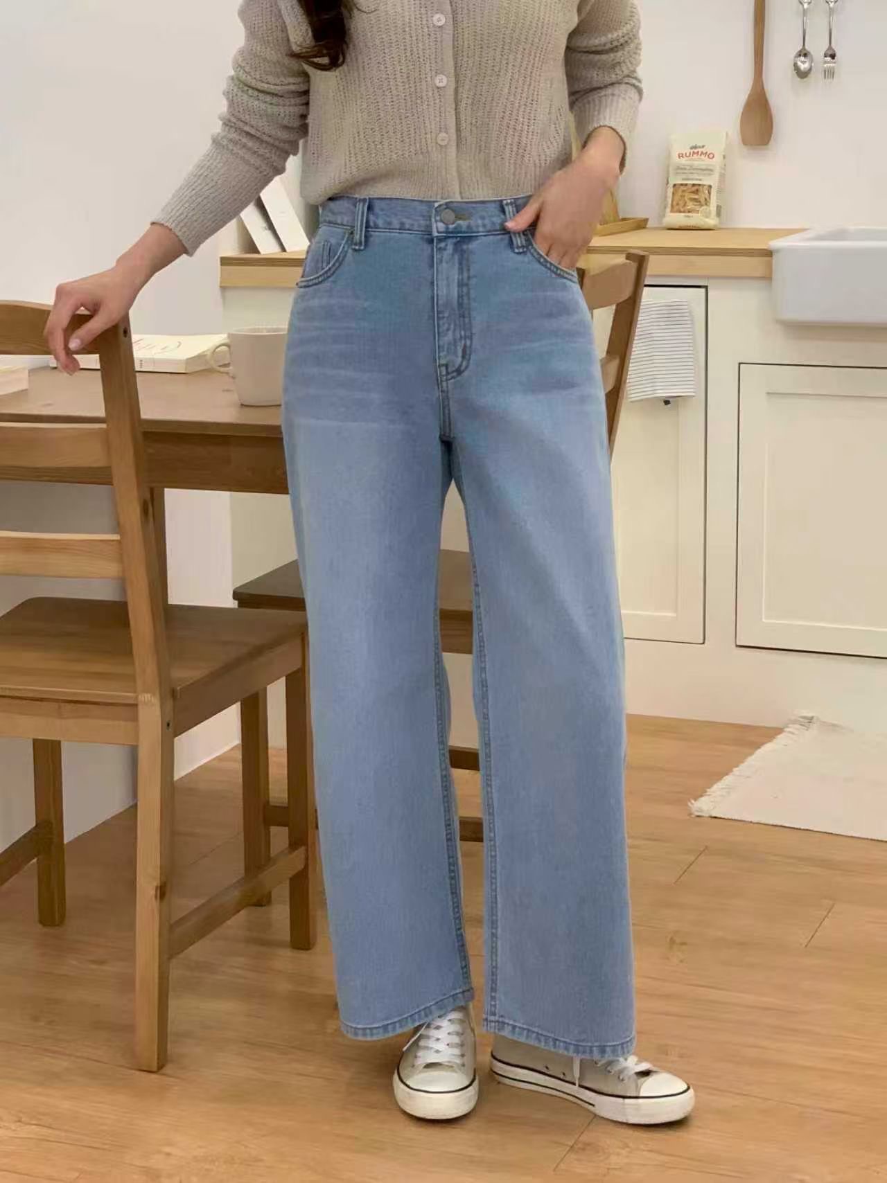 QMARKET東大門直郵女裝新款推薦人氣休閑時尚熱賣真品牛仔褲QMARKET牛仔褲圖色2