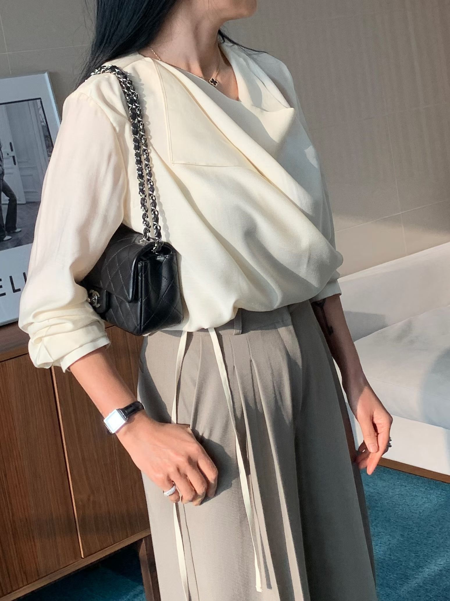 TINT東大門代購女士新品26春夏休閑熱賣時尚人氣襯衫蕾絲衫TINT襯衫/蕾絲衫