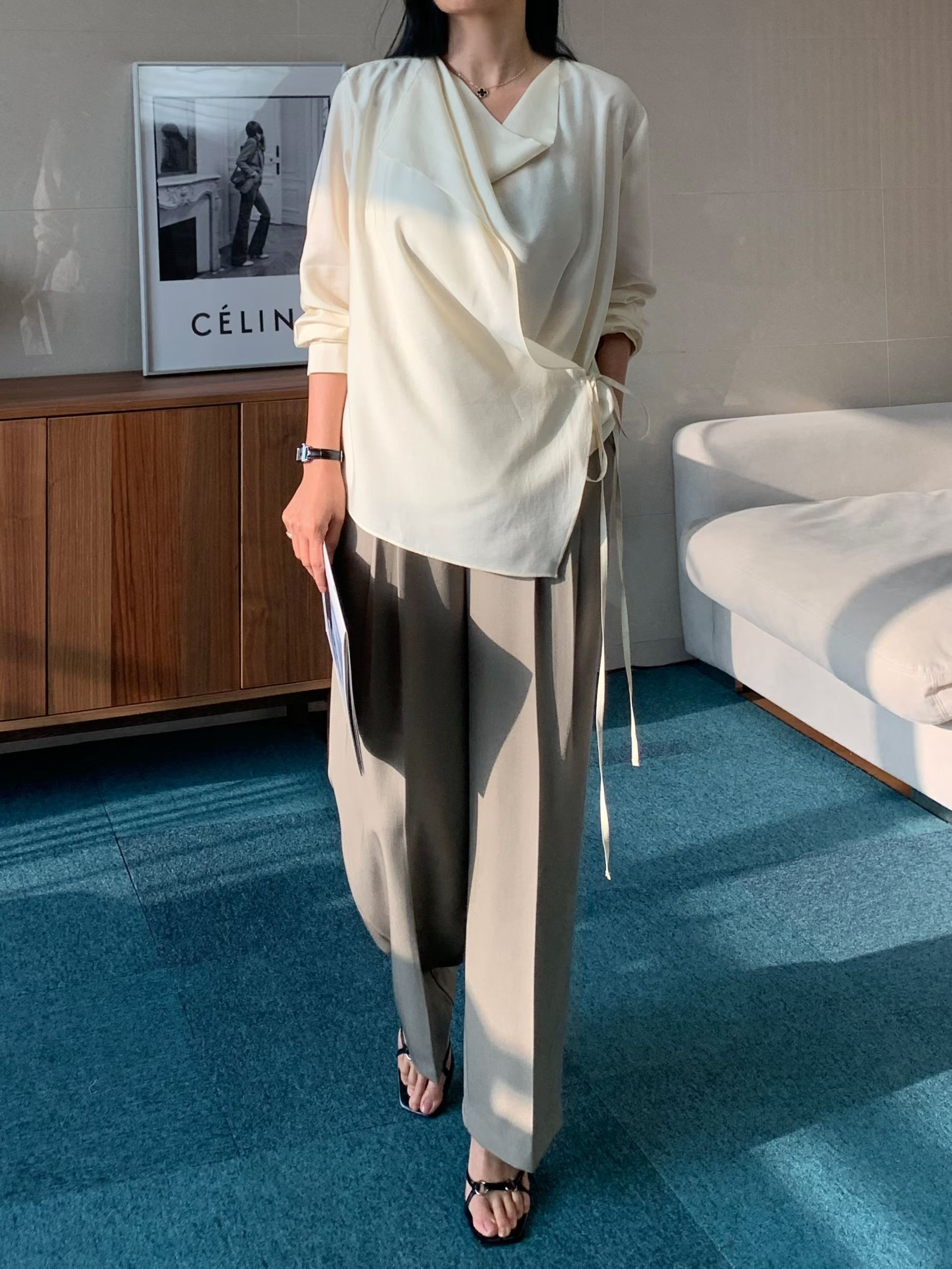 TINT東大門代購女士新品26春夏休閑熱賣時尚人氣襯衫蕾絲衫TINT襯衫/蕾絲衫圖色2