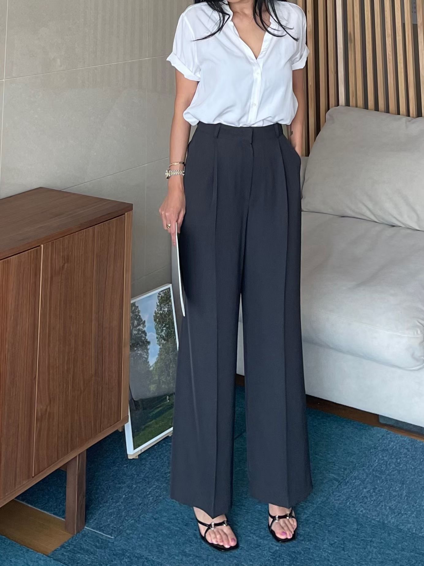 TINT韓國代購女裝新品職業休閑26春夏真品推薦時尚休閑褲TINT休閑褲圖色2