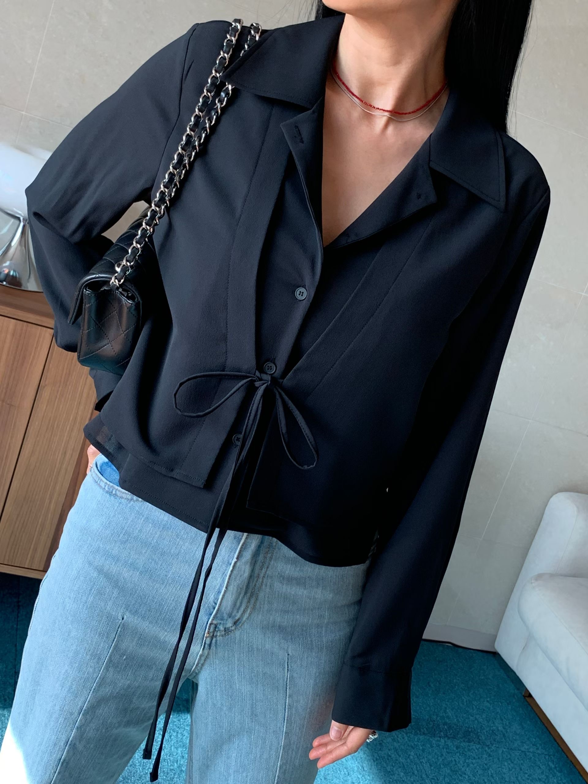 TINT韓國直郵女士新款人氣推薦休閑職業熱賣時尚襯衫蕾絲衫TINT襯衫/蕾絲衫圖色2