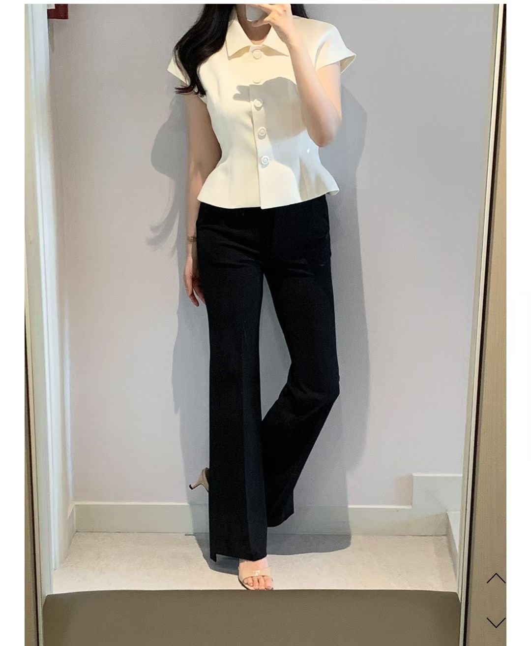 TINT東大門實拍女裝新款休閑熱賣職業時尚休閑褲喇叭長款TINT休閑褲