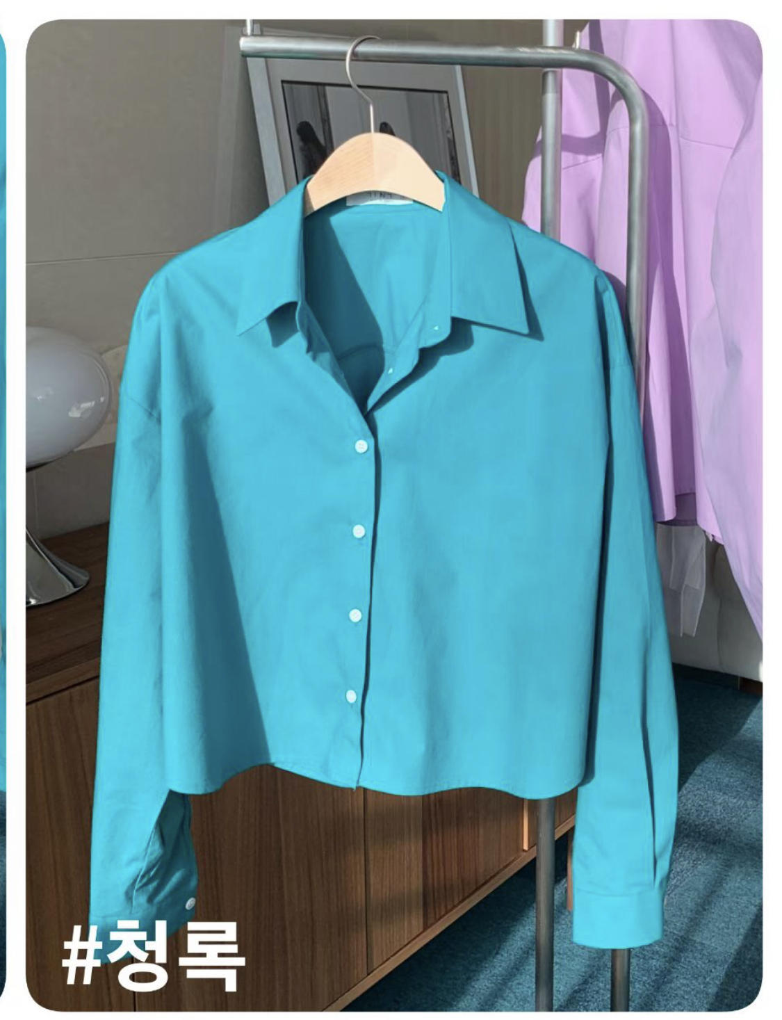 TINT韓國直郵女裝新款26春夏時尚真品職業襯衫蕾絲衫短款TINT襯衫/蕾絲衫圖色2