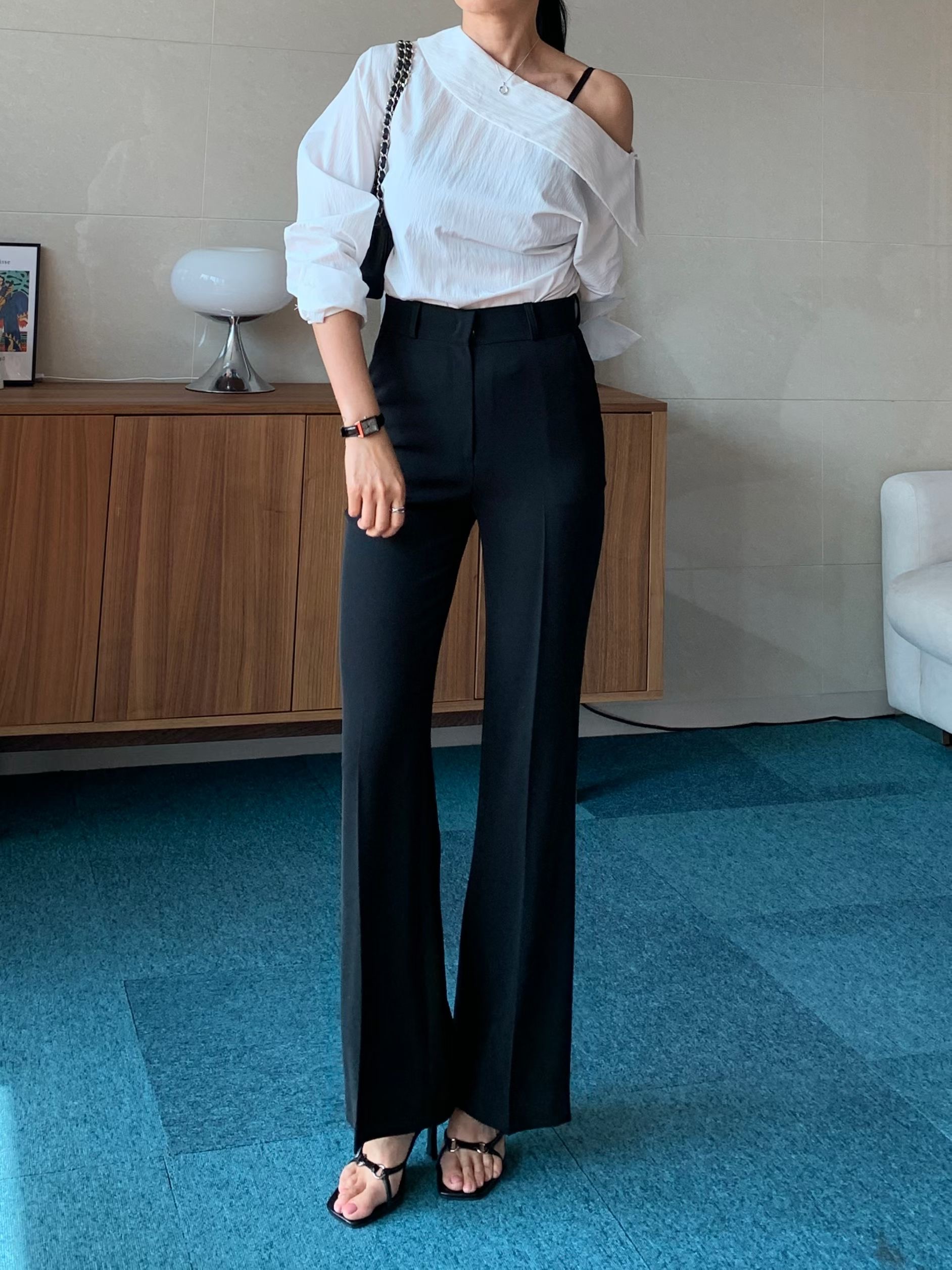 TINT韓國代購女士新品職業推薦人氣時尚26春夏休閑褲喇叭TINT休閑褲圖色3