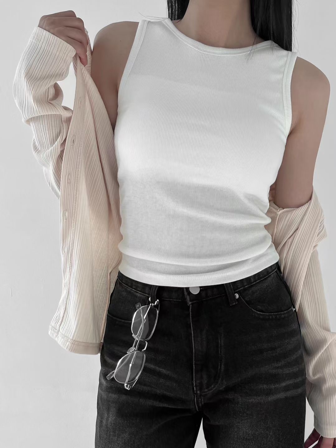 VERRER BUTTER東大門代購女士新品26春夏人氣吊帶背心圓領VERRER BUTTER吊帶/背心