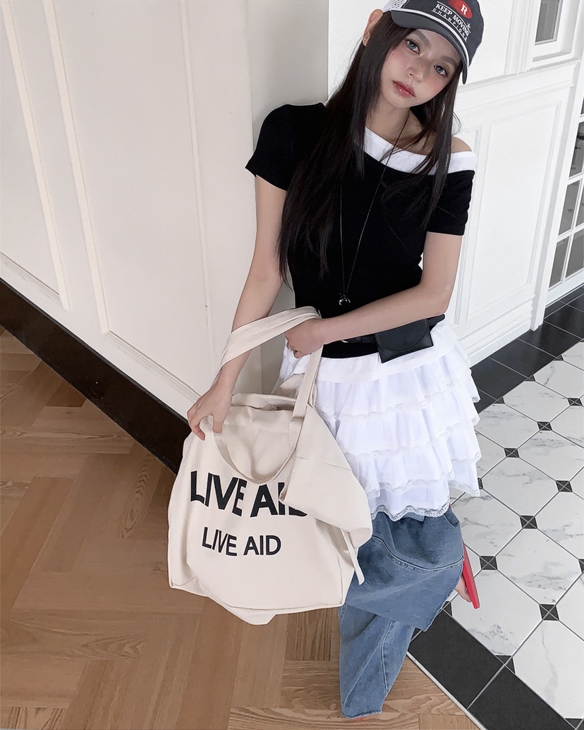 LIVE AID-P韓國直郵女裝新品熱賣職業人氣休閑單肩斜跨包LIVE AID-P單肩/斜跨包