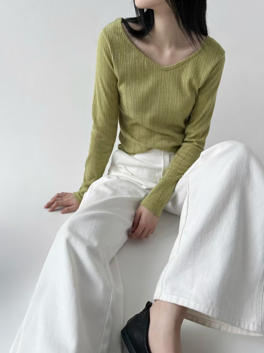 VERRER BUTTER東大門代購女士新款職業推薦真品長袖T恤雙面VERRER BUTTER長袖T恤