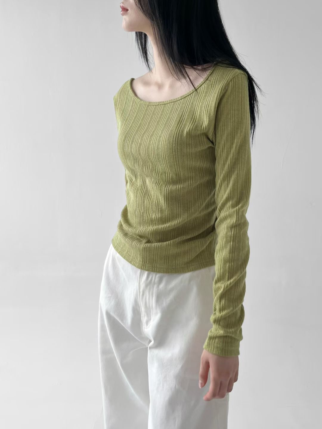 VERRER BUTTER東大門代購女士新款職業推薦真品長袖T恤雙面VERRER BUTTER長袖T恤