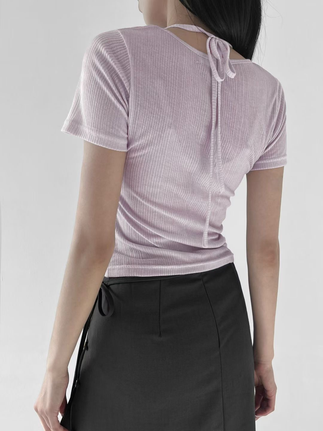 VERRER BUTTER韓國代購女士新品職業人氣時尚26春夏T恤假兩件VERRER BUTTERT恤