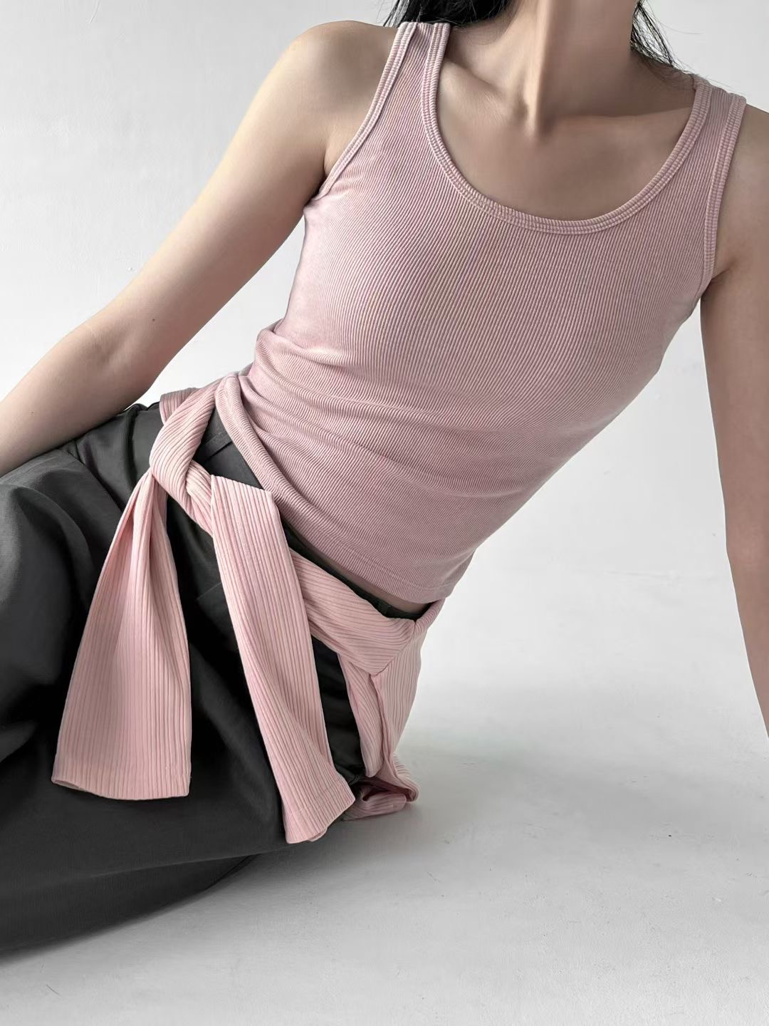 VERRER BUTTER東大門直郵女裝新品人氣職業吊帶背心羅紋VERRER BUTTER吊帶/背心