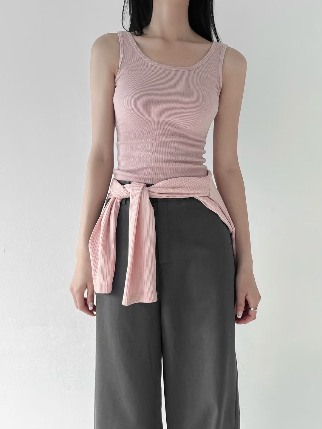 VERRER BUTTER東大門直郵女裝新品人氣職業吊帶背心羅紋VERRER BUTTER吊帶/背心圖色2