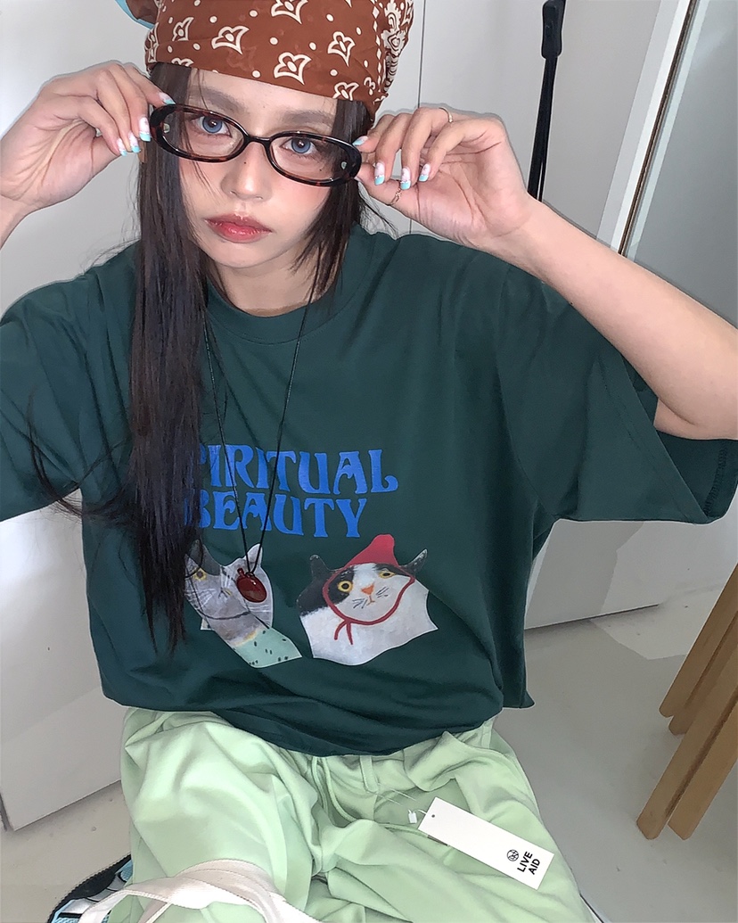 LIVE AID-P東大門實拍女士新款26春夏職業人氣休閑熱賣T恤LIVE AID-PT恤