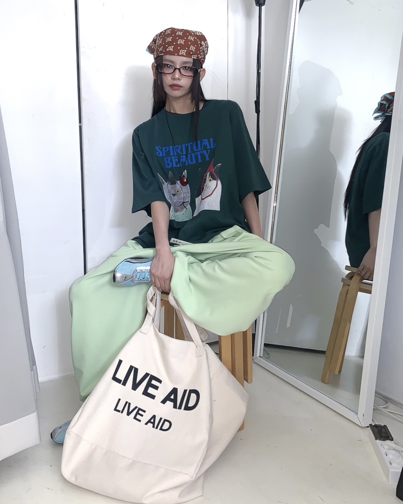 LIVE AID-P東大門實拍女士新款26春夏職業人氣休閑熱賣T恤LIVE AID-PT恤