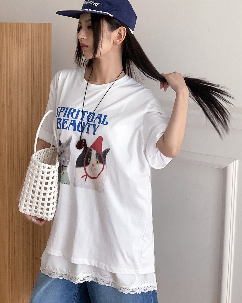 LIVE AID-P東大門實拍女士新款26春夏職業人氣休閑熱賣T恤LIVE AID-PT恤