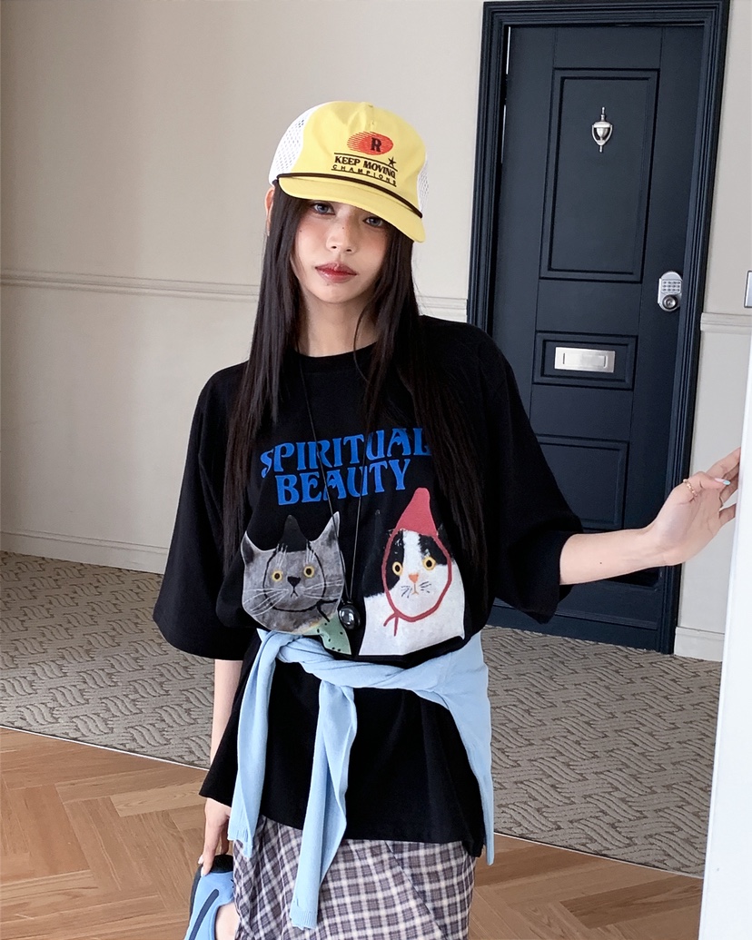 LIVE AID-P東大門實拍女士新款26春夏職業人氣休閑熱賣T恤LIVE AID-PT恤