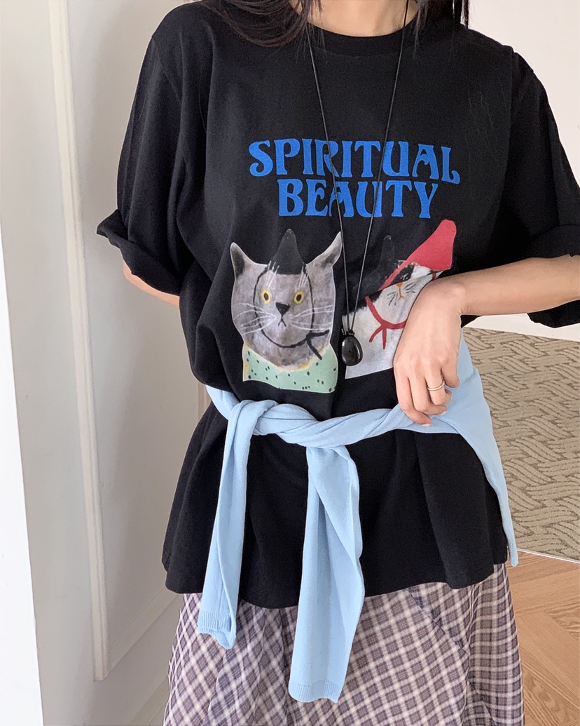 LIVE AID-P東大門實拍女士新款26春夏職業人氣休閑熱賣T恤LIVE AID-PT恤