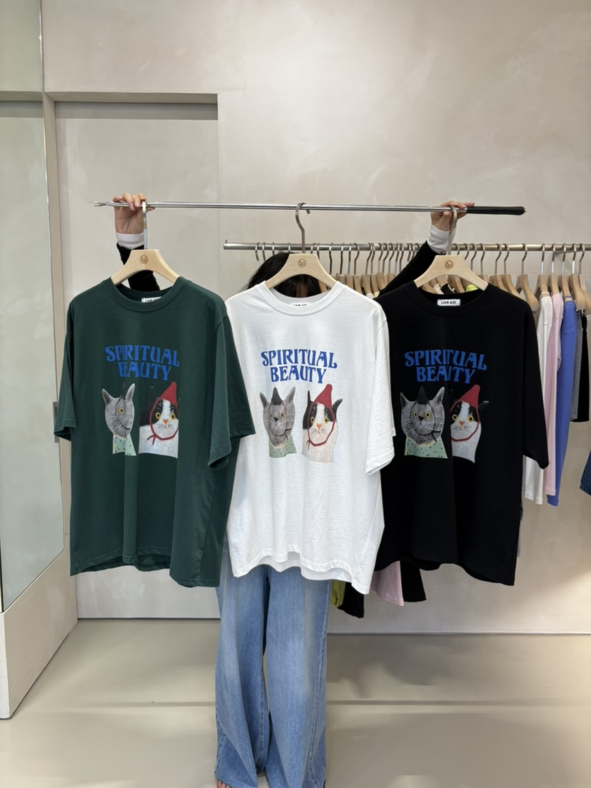 LIVE AID-P東大門實拍女士新款26春夏職業人氣休閑熱賣T恤LIVE AID-PT恤